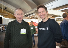 Niek en Michiel Vos. 'Pindabaas' Michiel stond met PNUTS op de Biobeurs.